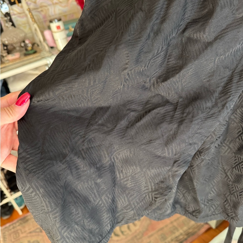 Sézane Black Wrap-around Silk Dress - Picture 7 of 12